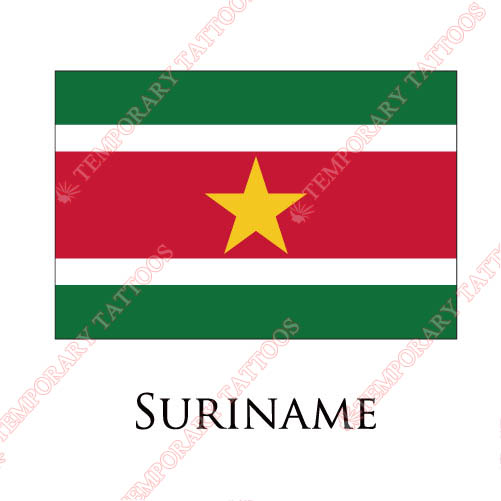 Suriname flag Customize Temporary Tattoos Stickers NO.1991